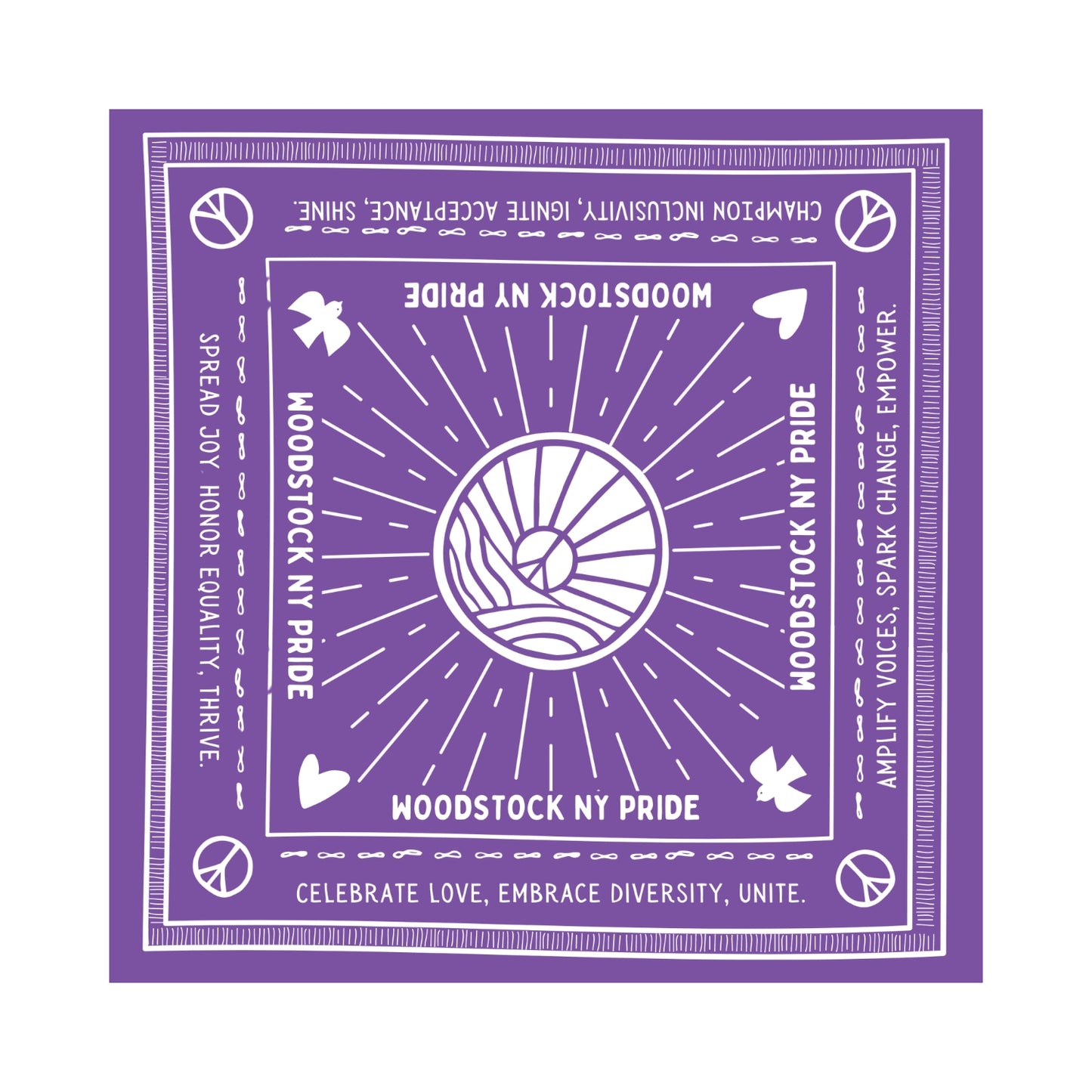 Woodstock NY Pride Bandana